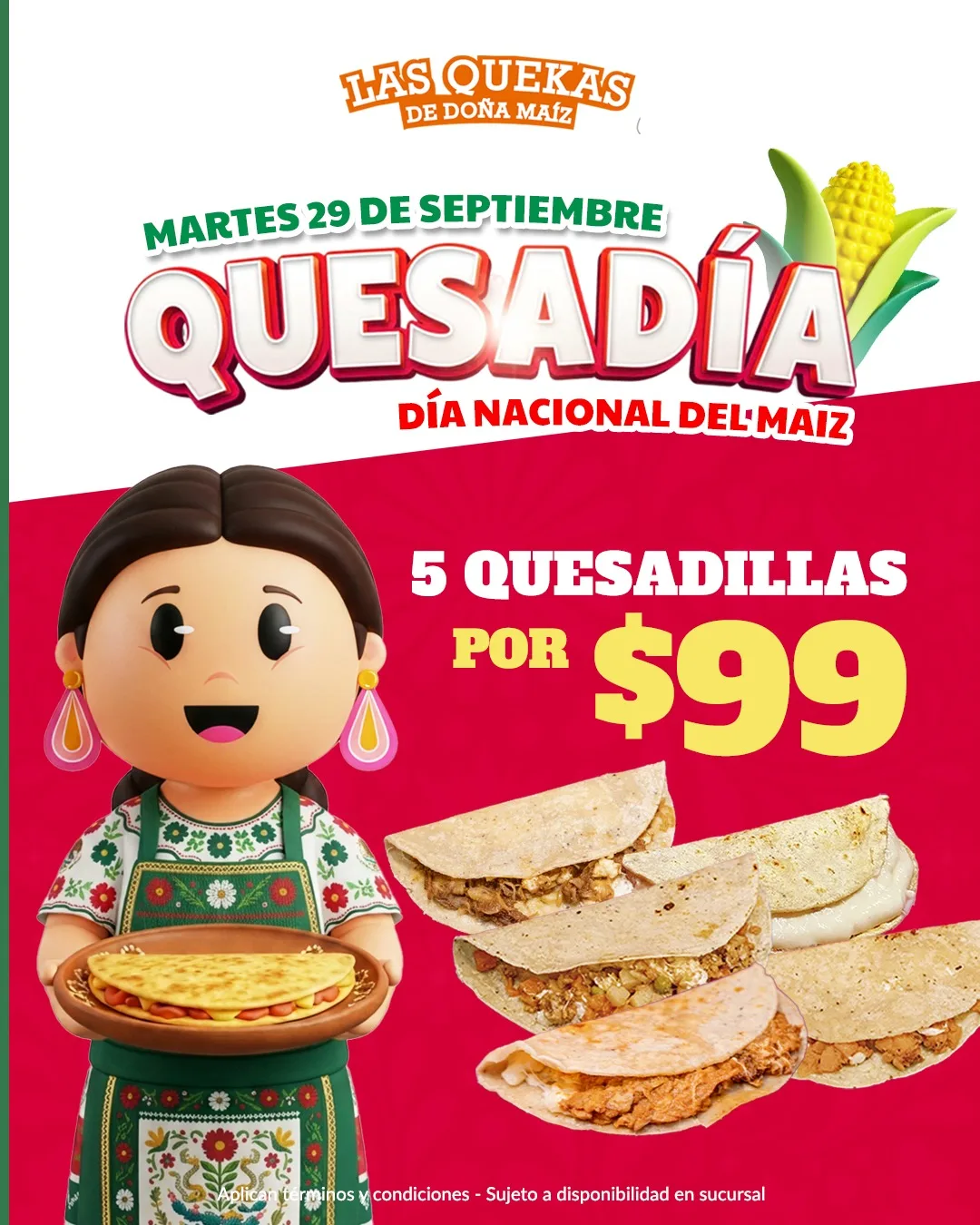 CADA MES, APROVECHA NUESTRO QUESADÍA